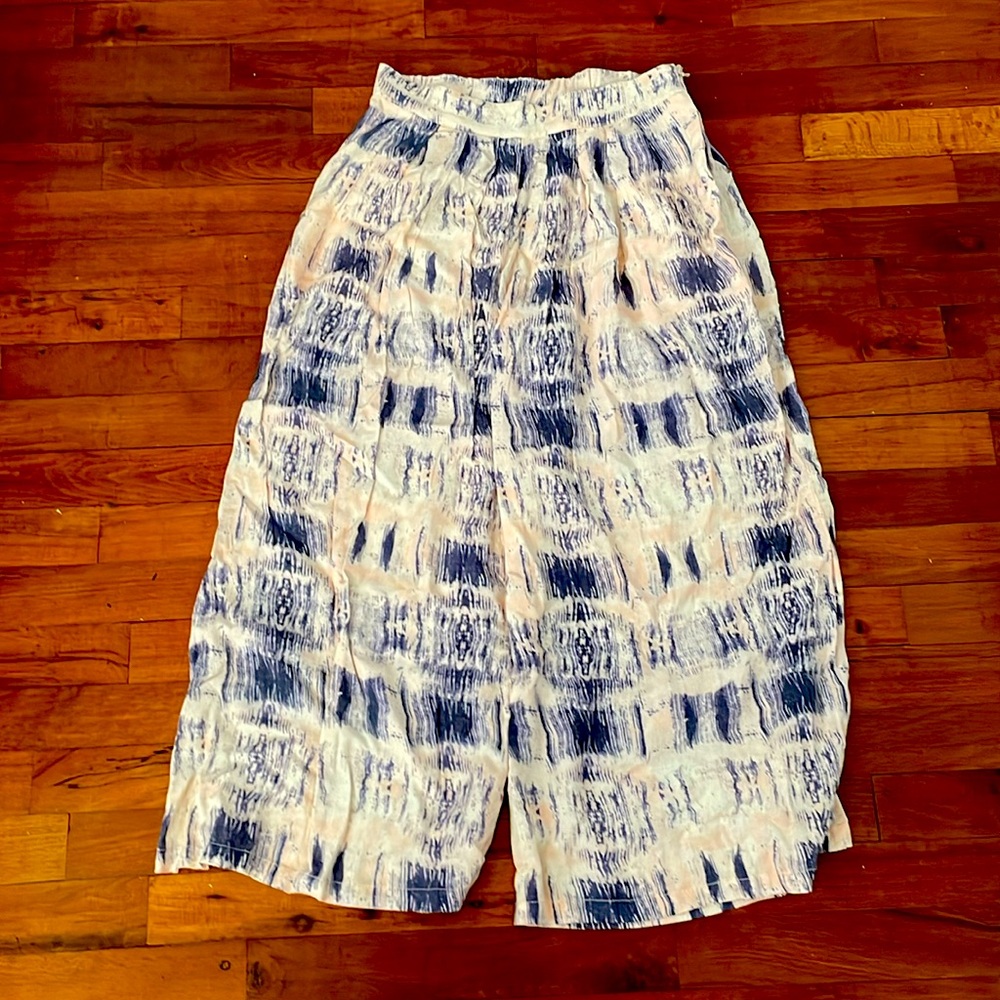 Elevenses Anthropologie wide leg cropped pants size XS